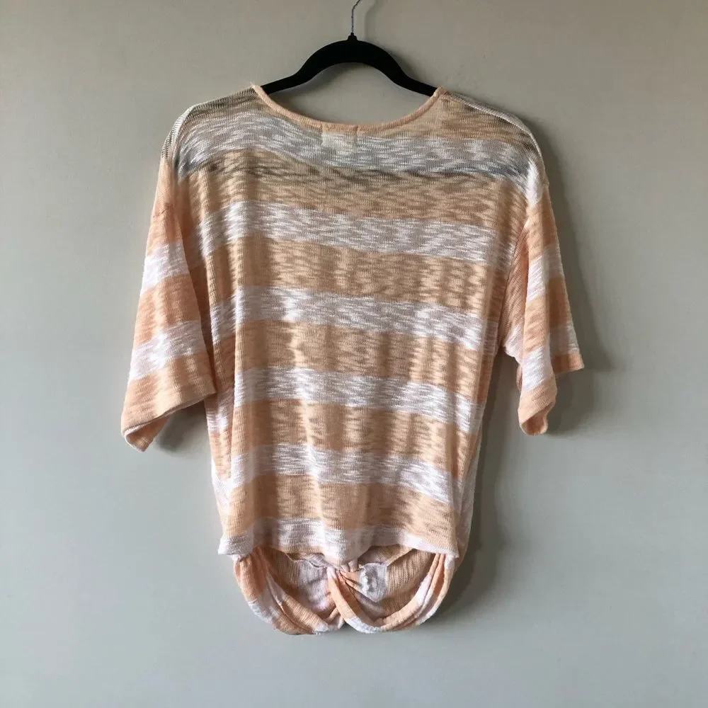 ANTHRO “Deletta” Tobin Stripe Knot Front Top - Picture 3 of 7